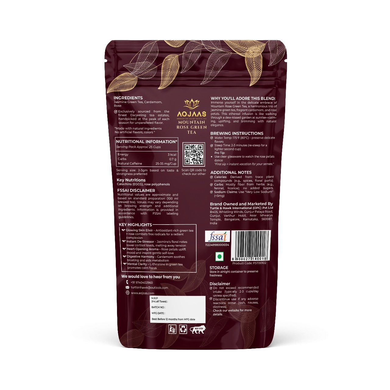 Mountain Rose Green Tea 50 gm